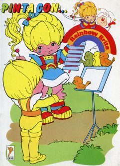 Spanish Rainbow Brite Coloring Book RB and Canary Yellow